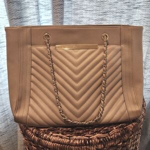 Elegant laptop bag, Cream with gold accents
